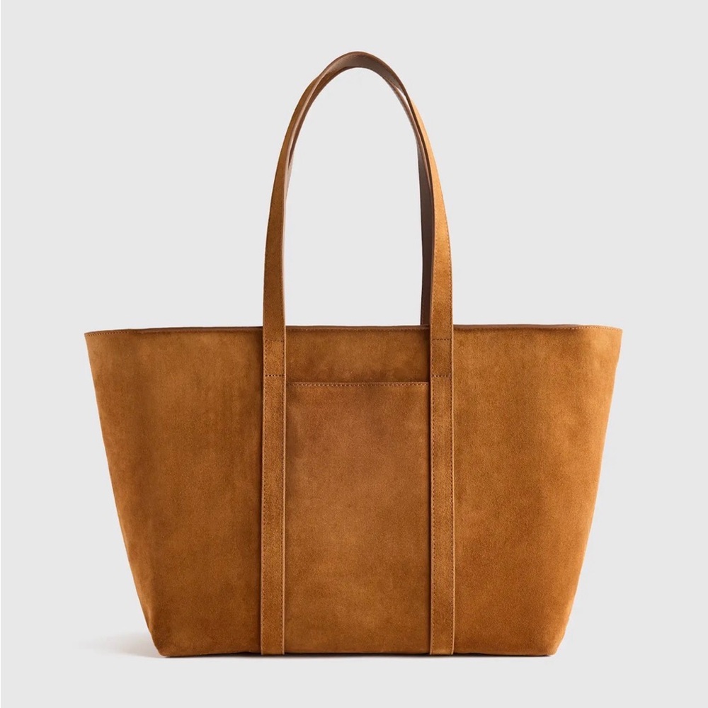 Quince Tan Suede Tote Bag